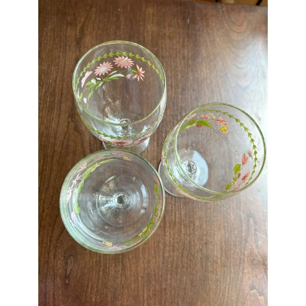 Set of 3 Portmeirion Botanic Garden Footed Iced Teas 16 oz / 7